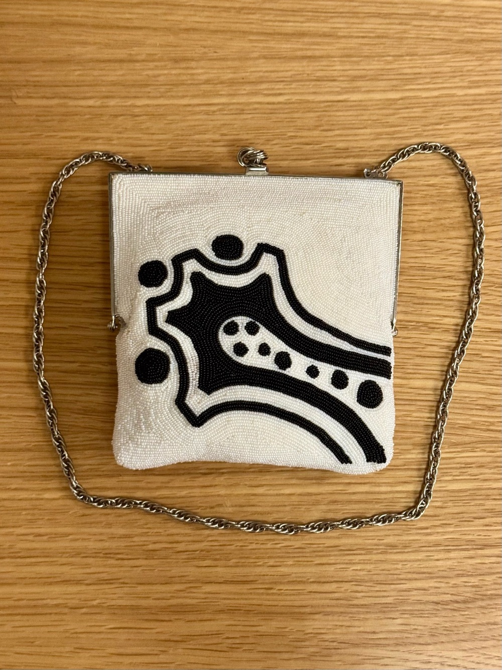 Vintage Beaded Evening Crossbody Bag, Attributed to Pierre Cardin, c. 1960s